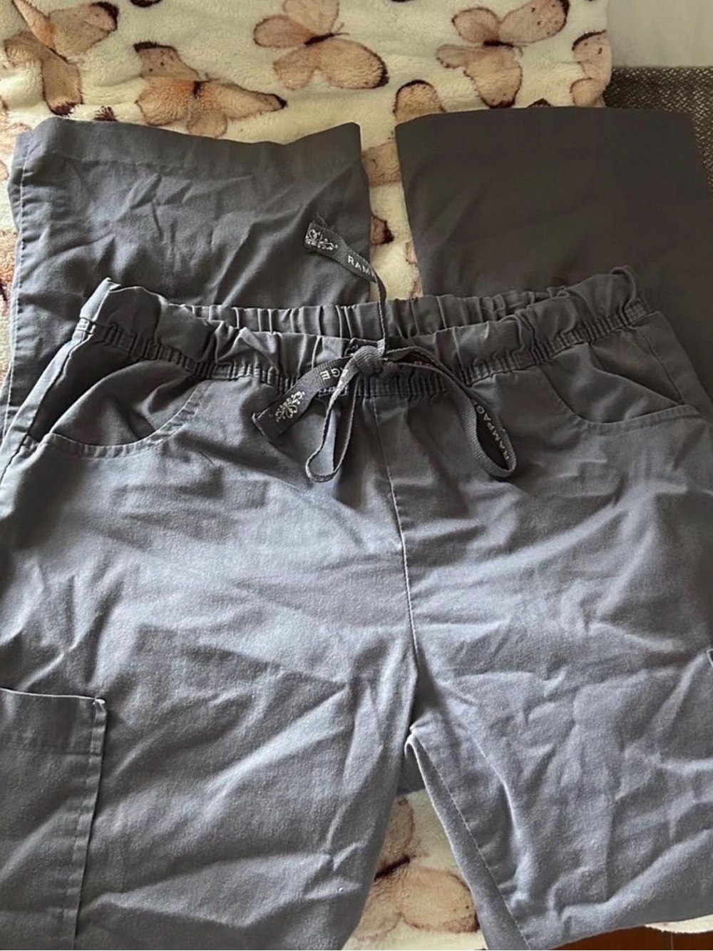 Rampage Gray Drawstring Cargo Jogger Pants